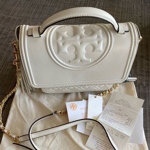 Tory Burch Fleming satchel Birch/107